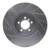 E-Line Drilled & Slotted Silver Brake Rotor, 2013-2020 BMW, Position: Front Right - image 4