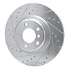 E-Line Drilled & Slotted Silver Brake Rotor, 2012-2020 BMW, Position: Rear Left - image 1