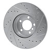E-Line Drilled & Slotted Silver Brake Rotor, 2012-2018 BMW, Position: Front Left - image 1