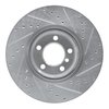 E-Line Drilled & Slotted Silver Brake Rotor, 2012-2018 BMW, Position: Front Left - image 3