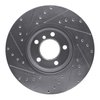 E-Line Drilled & Slotted Silver Brake Rotor, 2012-2018 BMW, Position: Front Right - image 3