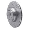 E-Line Drilled & Slotted Silver Brake Rotor, 2012-2018 BMW, Position: Front Right - image 4