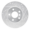 E-Line Drilled & Slotted Silver Brake Rotor, 2014-2021 BMW, Position: Front Right - image 1