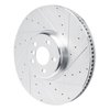E-Line Drilled & Slotted Silver Brake Rotor, Fits Select BMW, Position: Left Front - image 2