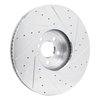 E-Line Drilled & Slotted Silver Brake Rotor, Fits Select BMW, Position: Left Front - image 4