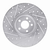 E-Line Drilled & Slotted Silver Brake Rotor, Fits Select Fits Multiple Makes/Models, Position: Right Front - image 1