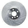 E-Line Drilled & Slotted Silver Brake Rotor, Fits Select Fits Multiple Makes/Models, Position: Left Front - image 1