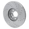 E-Line Drilled & Slotted Silver Brake Rotor, 2000-2006 BMW, Position: Front Left - image 4