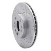 E-Line Drilled & Slotted Silver Brake Rotor, 2000-2006 BMW, Position: Front Right - image 3