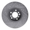 E-Line Drilled & Slotted Silver Brake Rotor, 2000-2006 BMW, Position: Front Right - image 4