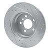 E-Line Drilled & Slotted Silver Brake Rotor, 2000-2006 BMW, Position: Rear Left - image 1