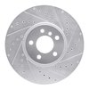 E-Line Drilled & Slotted Silver Brake Rotor, 2002-2006 BMW, Position: Front Right - image 3
