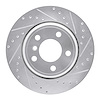 E-Line Drilled & Slotted Silver Brake Rotor, 2002-2006 BMW, Position: Rear Right - image 1
