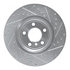 E-Line Drilled & Slotted Silver Brake Rotor, 2004-2010 BMW, Position: Front Left - image 1