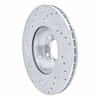 E-Line Drilled & Slotted Silver Brake Rotor, 2004-2010 BMW, Position: Front Right - image 1