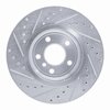 E-Line Drilled & Slotted Silver Brake Rotor, 2004-2010 BMW, Position: Front Right - image 2