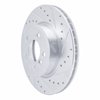 E-Line Drilled & Slotted Silver Brake Rotor, 2004-2010 BMW, Position: Front Right - image 4