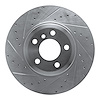 E-Line Drilled & Slotted Silver Brake Rotor, 2007-2019 BMW, Position: Rear Left - image 1