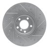 E-Line Drilled & Slotted Silver Brake Rotor, 2007-2018 BMW, Position: Front Left - image 4
