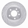 E-Line Drilled & Slotted Silver Brake Rotor, 2007-2019 BMW, Position: Rear Right - image 2