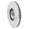 E-Line Drilled & Slotted Silver Brake Rotor, 2007-2019 BMW, Position: Front Left - image 2