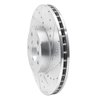 E-Line Drilled & Slotted Silver Brake Rotor, 2007-2019 BMW, Position: Front Right - image 2