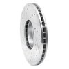 E-Line Drilled & Slotted Silver Brake Rotor, 2007-2019 BMW, Position: Front Right - image 4