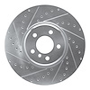 E-Line Drilled & Slotted Silver Brake Rotor, 2008-2019 BMW, Position: Front Left - image 1