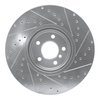 E-Line Drilled & Slotted Silver Brake Rotor, 2008-2019 BMW, Position: Front Left - image 4