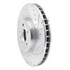 E-Line Drilled & Slotted Silver Brake Rotor, 2008-2019 BMW, Position: Front Right - image 2