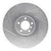 E-Line Drilled & Slotted Silver Brake Rotor, 2008-2019 BMW, Position: Front Right - image 3