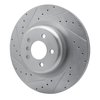 E-Line Drilled & Slotted Silver Brake Rotor, 2010-2014 BMW, Position: Rear Left - image 4