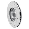 E-Line Drilled & Slotted Silver Brake Rotor, 2011-2018 BMW, Position: Front Right - image 1