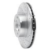 E-Line Drilled & Slotted Silver Brake Rotor, 2011-2018 BMW, Position: Front Right - image 3