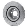 E-Line Drilled & Slotted Silver Brake Rotor, 2011-2018 BMW, Position: Rear Left - image 3