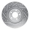 E-Line Drilled & Slotted Silver Brake Rotor, 2011-2018 BMW, Position: Rear Right - image 3