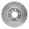 E-Line Drilled & Slotted Silver Brake Rotor, 2011-2018 BMW, Position: Rear Right - image 4