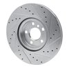 E-Line Drilled & Slotted Silver Brake Rotor, Fits Select Fits Multiple Makes/Models, Position: Front Left - image 3