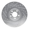 E-Line Drilled & Slotted Silver Brake Rotor, Fits Select Fits Multiple Makes/Models, Position: Front Right - image 3