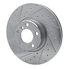 E-Line Drilled & Slotted Silver Brake Rotor, 2016-2018 BMW, Position: Right Front - image 1