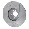 E-Line Drilled & Slotted Silver Brake Rotor, 2016-2018 BMW, Position: Right Front - image 4