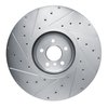 E-Line Drilled & Slotted Silver Brake Rotor, Fits Select Fits Multiple Makes/Models, Position: Right Front - image 2