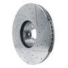 E-Line Drilled & Slotted Silver Brake Rotor, Fits Select Fits Multiple Makes/Models, Position: Left Front - image 2