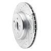 E-Line Drilled & Slotted Silver Brake Rotor, Fits Select BMW, Position: Front Left - image 2