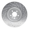 E-Line Drilled & Slotted Silver Brake Rotor, Fits Select BMW, Position: Front Left - image 4