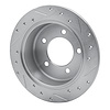 E-Line Drilled & Slotted Silver Brake Rotor, Fits Select Fits Multiple Makes/Models, Position: Rear Right