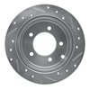E-Line Drilled & Slotted Silver Brake Rotor, Fits Select Fits Multiple Makes/Models, Position: Rear Right - image 2