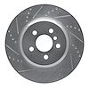 E-Line Drilled & Slotted Silver Brake Rotor, Fits Select Fits Multiple Makes/Models, Position: Rear Left
