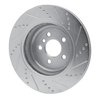 E-Line Drilled & Slotted Silver Brake Rotor, Fits Select Fits Multiple Makes/Models, Position: Rear Left - image 3