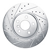 E-Line Drilled & Slotted Silver Brake Rotor, Fits Select Fits Multiple Makes/Models, Position: Front Left - image 1